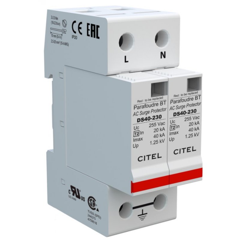 Parafoudre CITEL AC monophasé T2 / C461501 DS42-230